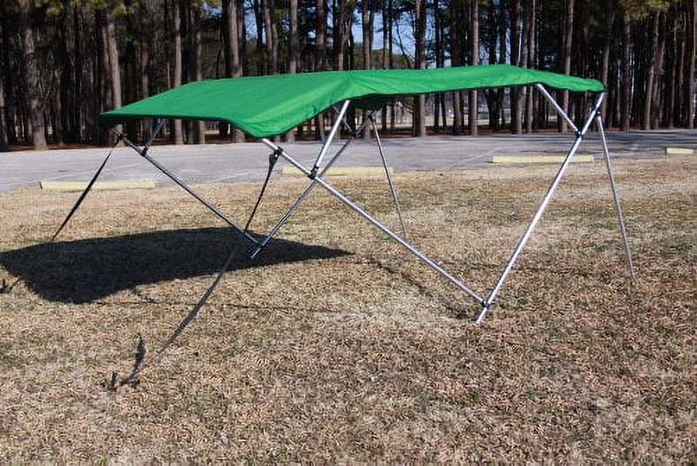 New Green Vortex Pontoon / Deck Boat 4 Bow Bimini Top 8' Long, 8' Wide 91-96" Wide, 54" High, Complete Kit, Frame, Canopy, and Hardware (FAST SHIPPING - 1 TO 4 BUSINESS DAY DELIVERY)