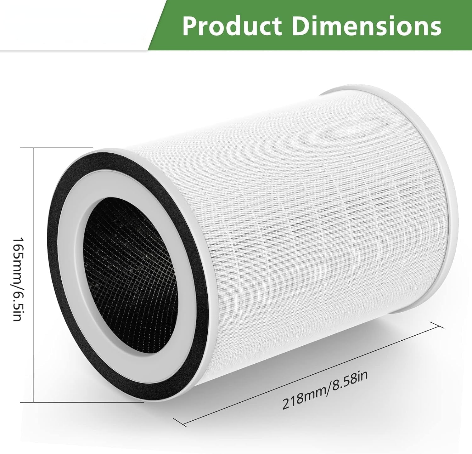 2 PCS True HEPA KILO Filter, Compatible with Afloia KILO, KILOPLUS, KILOPRO, MIRO,MIRO PRO and MORENTO MR-Kilo Air Purifier, H13 True HEPA 360° 3-Stage Filtration