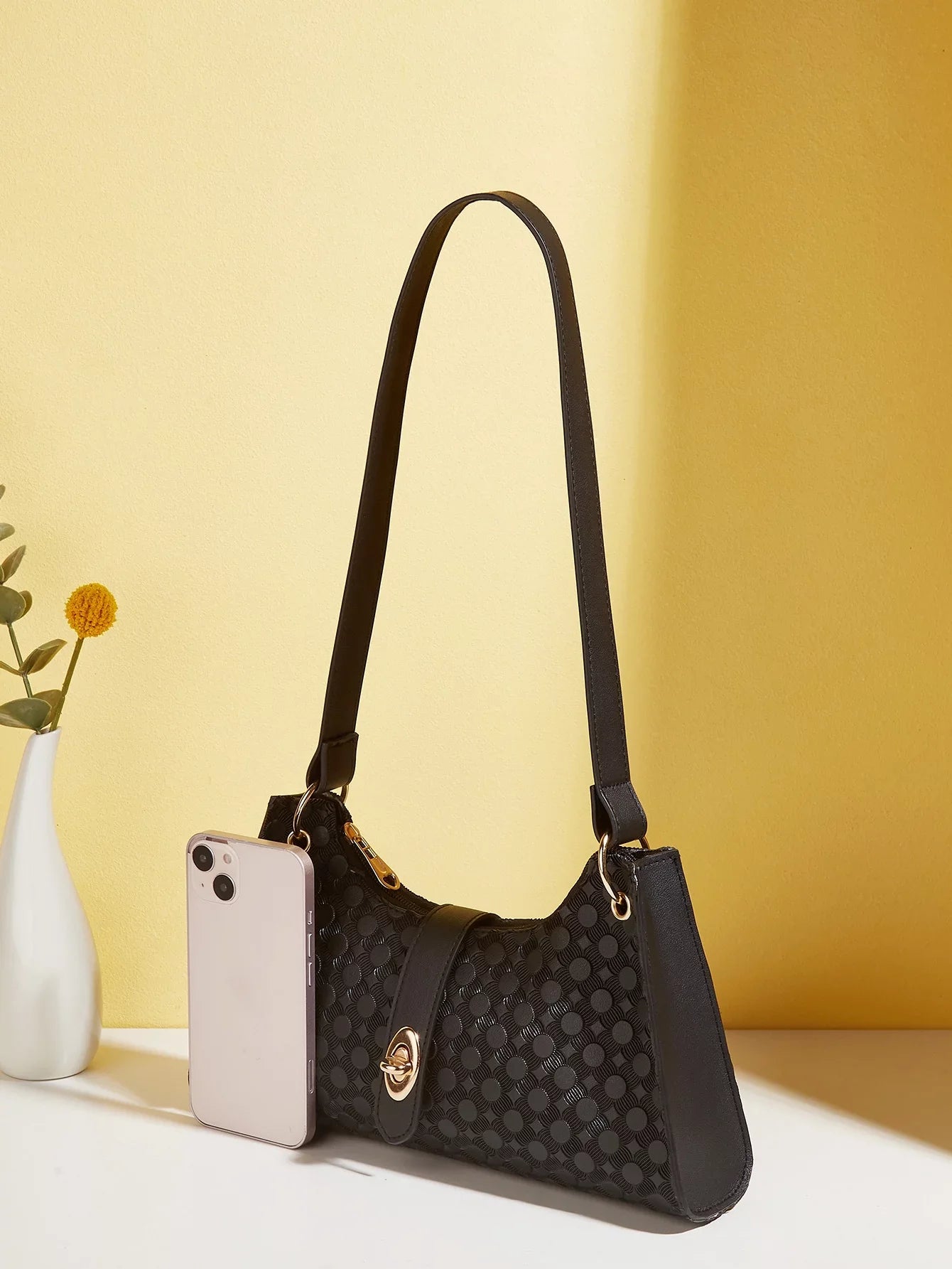 Fashion new oil edge printing dot underarm bag Gentlemen shoulder handbag manufacturer wholesale Gentlemen bag