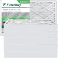 Filterbuy 8x20x4 MERV 8 Pleated HVAC AC Furnace Air Filters (6-Pack)