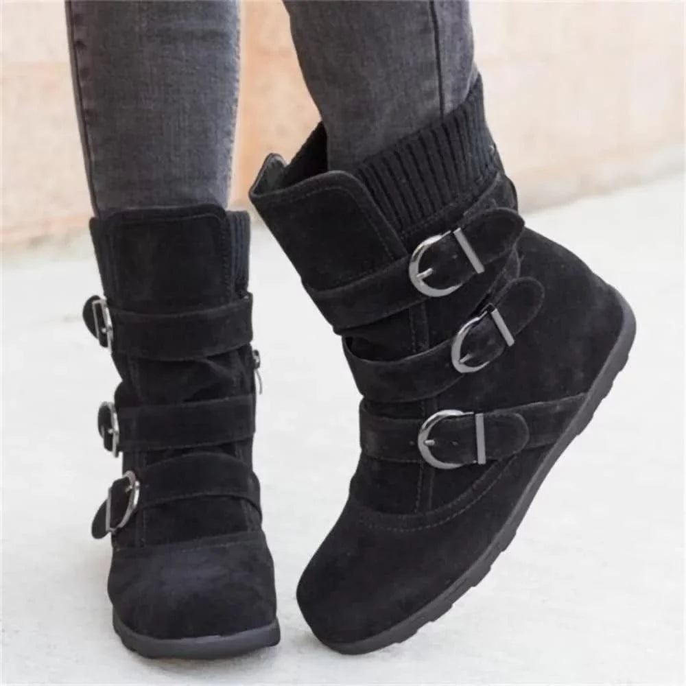 People Classic Boots Gentlemen Warm Snow Boots Flat Plush Casual Ladies Shoes Plus Size Autumn Winter Outdoor Booties