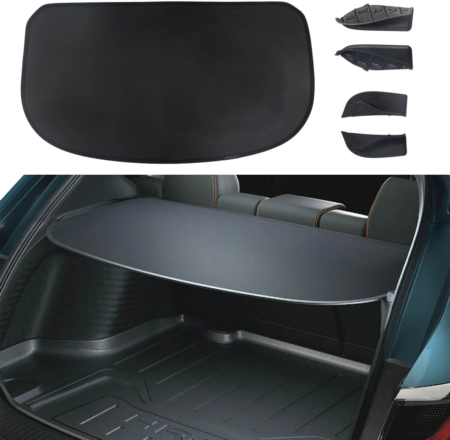 Fit 2023 2024 Honda HR-V Soft Mesh Cargo Cover for Honda HR-V 2023-2024 Suv Accessory Dark Rear Trunk Shade Privacy OE Style