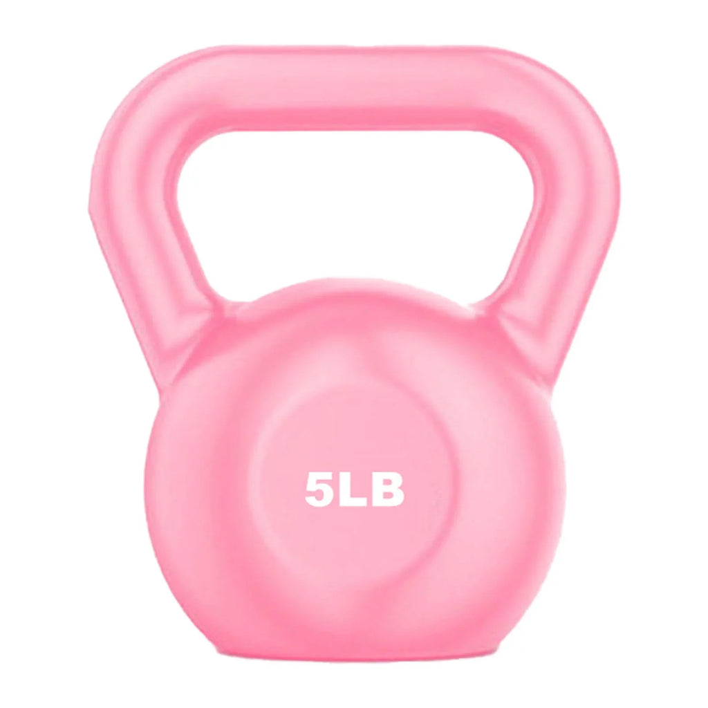 Buumin PE Kettlebell Weight for People Individuals for Exercises Strength Training Functional Fitness Plyometrics Pink 5LB