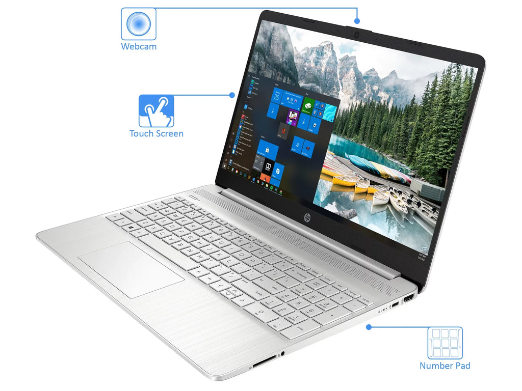 HP 15 Laptop, 15.6" HD Display, Intel Core i3-1125G4 3.70GHz, 32GB RAM, 512GB SSD, HDMI, Wi-Fi, Bluetooth, Windows 10 Home S