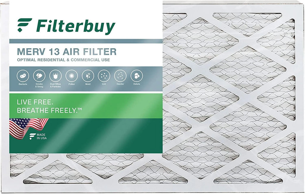 Filterbuy 16x25x4 MERV 13 Pleated HVAC AC Furnace Air Filters (1-Pack)