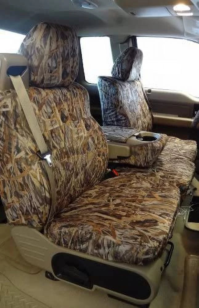 F369 2004-2008 Ford F150 XLT Super Cab Front 40/20/40 Split Seat With Adjustable Headrests and Opening Center Console in Camo Edge
