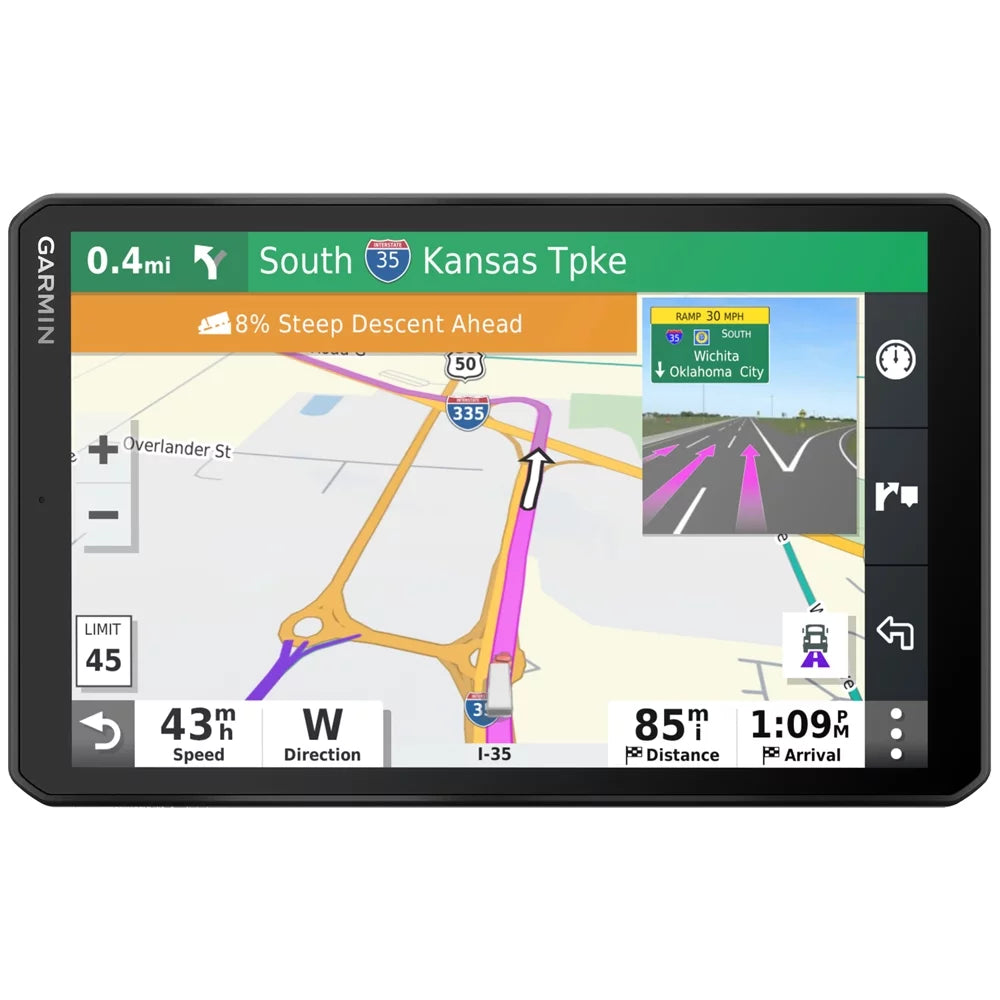 Garmin 010-02314-00 dezl OTR800 8" GPS Truck Navigator Bundle with Premium 2 CPS Enhanced Protection