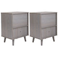 Walmeck ,With Drawer Of 2 Low 2 Low Bedside - Set Of 2 Bedside Table Edge Side Table Tables Table Set With And Drawer (2) Bedside Cabinet Room Cabinet Room Bedroom People Sofa Edge Set With Low