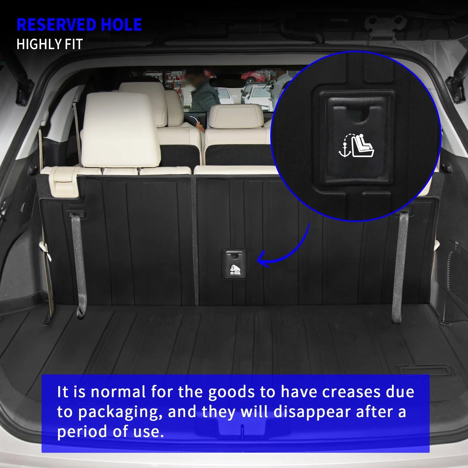 Cargo Mat Compatible with 2020-2024 Toyota Highlander Trunk Mat Cargo Liner TPE Back Seat Cover Protector 2022 7 Seats Highlander Accessories (2020-2023, Trunk Mat with Backrest Mat)