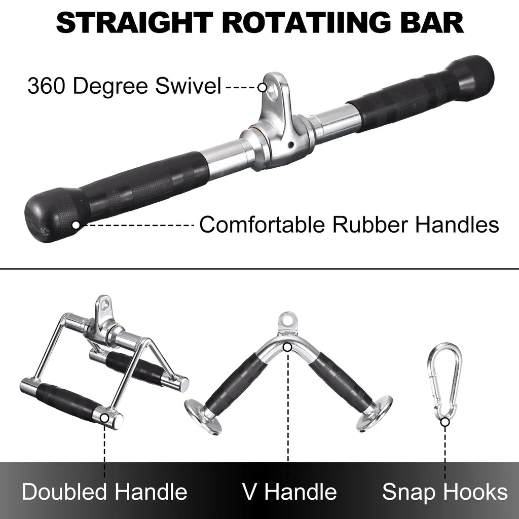 Tricep Press Down Cable Machine Individuals for Gym Accessories, Silver