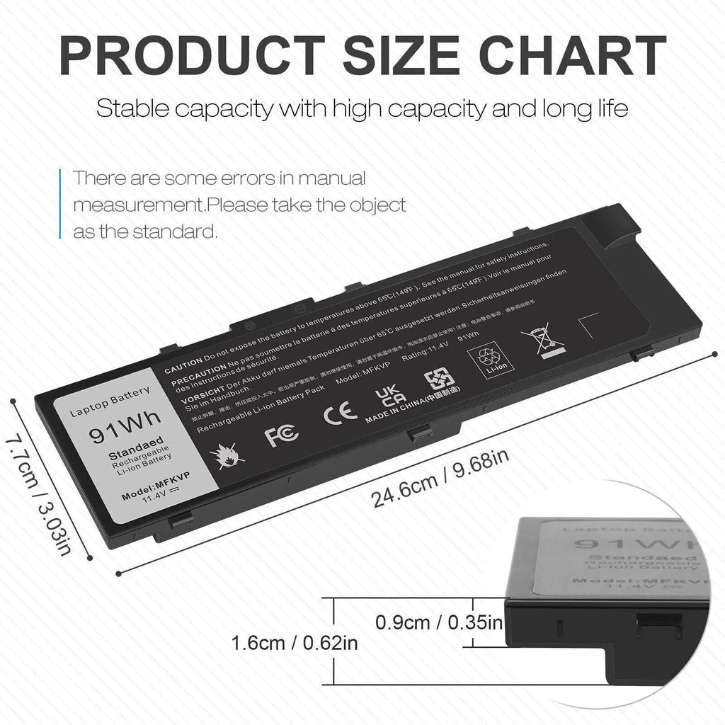 MFKVP Battery For Dell Precision 17 7710,17 7720 Series