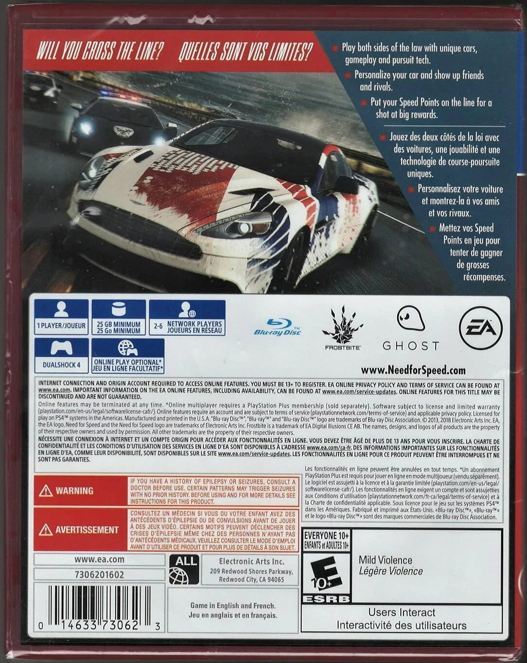 Need For Speed: Rivals (Playstation Hits) PS4 (Brand New Factory Sealed US Versi-014633730623