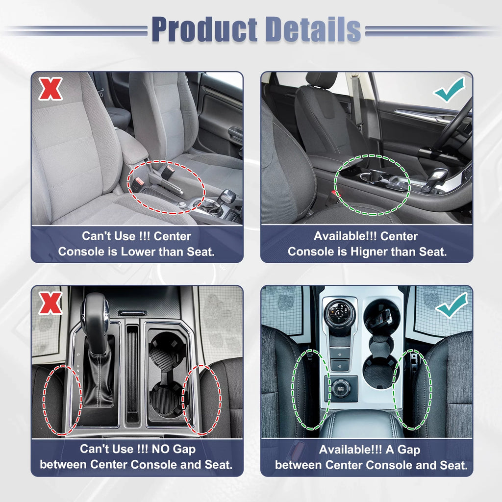 2pcs Car Seat Gap Filler Multi-function Car Seat Organizer Console Side Pocket Storage Box Brown