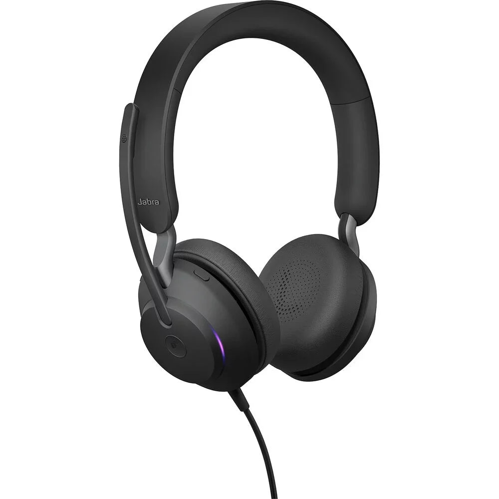 Jabra Evolve2 40 UC Wired Headphones, USB-C, Stereo, Ebony - Telework Headset for Calls and Music, Enhanced All-Day Comfort, Passive Noise Cancelling Headphones, UC-Optimized with USB-C - (Open Box)