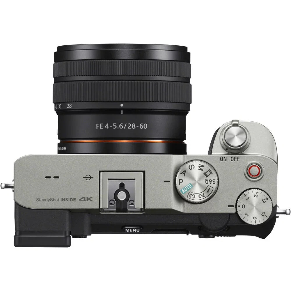 Sony a7C Mirrorless Camera (Silver) with 28-60mm Lens+24mm f/2.8 G Lens -LOADED KIT