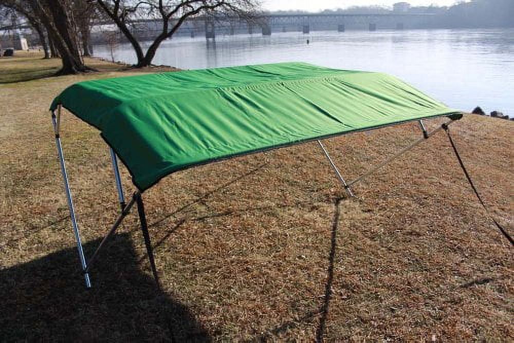 New Green Vortex Pontoon / Deck Boat 4 Bow Bimini Top 8' Long, 8' Wide 91-96" Wide, 54" High, Complete Kit, Frame, Canopy, and Hardware (FAST SHIPPING - 1 TO 4 BUSINESS DAY DELIVERY)