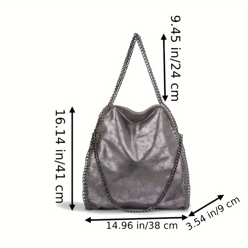 moocr Handbags Soft Leather Fashion Designer Top-Handle Casual Pocket Ladies Tote Portable Chain Large Shoulder Crossbody Shoulder Bags Dark Birthday Present