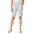 Gloria Vanderbilt Individuals Amanda Pull-On Bermuda Shorts 16 Petite Dove Grey