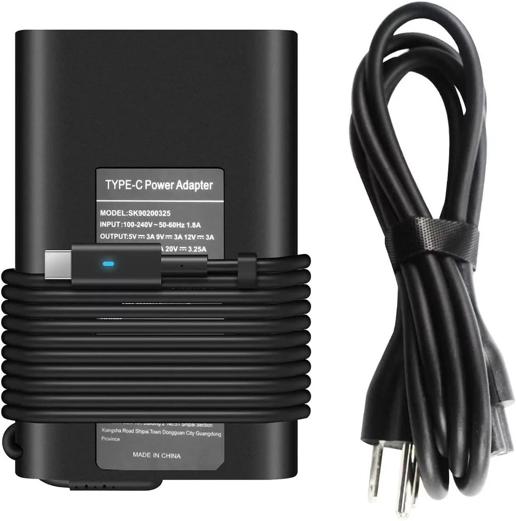 65W USB C Type C Adapter Laptop Charger for Dell Latitude 5520 5420 5290 5285 5179 5480 5400 5310 5320 7420 7410 7370