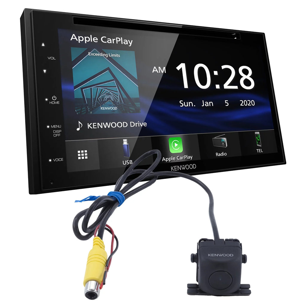 Kenwood DDX5707S 6.8-in Double-DIN In-Dash DVD Receiver & CMOS-130 Rearview Camera