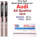 2019 Audi A4 Quattro Beam Blade Wipers (Set of 2)