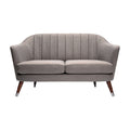 Mid-Century Modern Gray Sofa with Upholstered Design