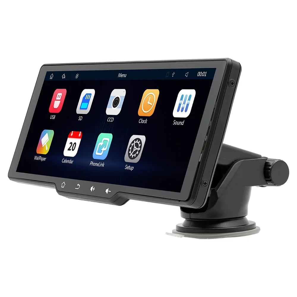 Apexeon Car Player， Portable Wireless CarPlay, Multi-language Car Video Recorder, Auto Camcorder, 10.26in Car Rearview Camera, Mobilephone APP Control