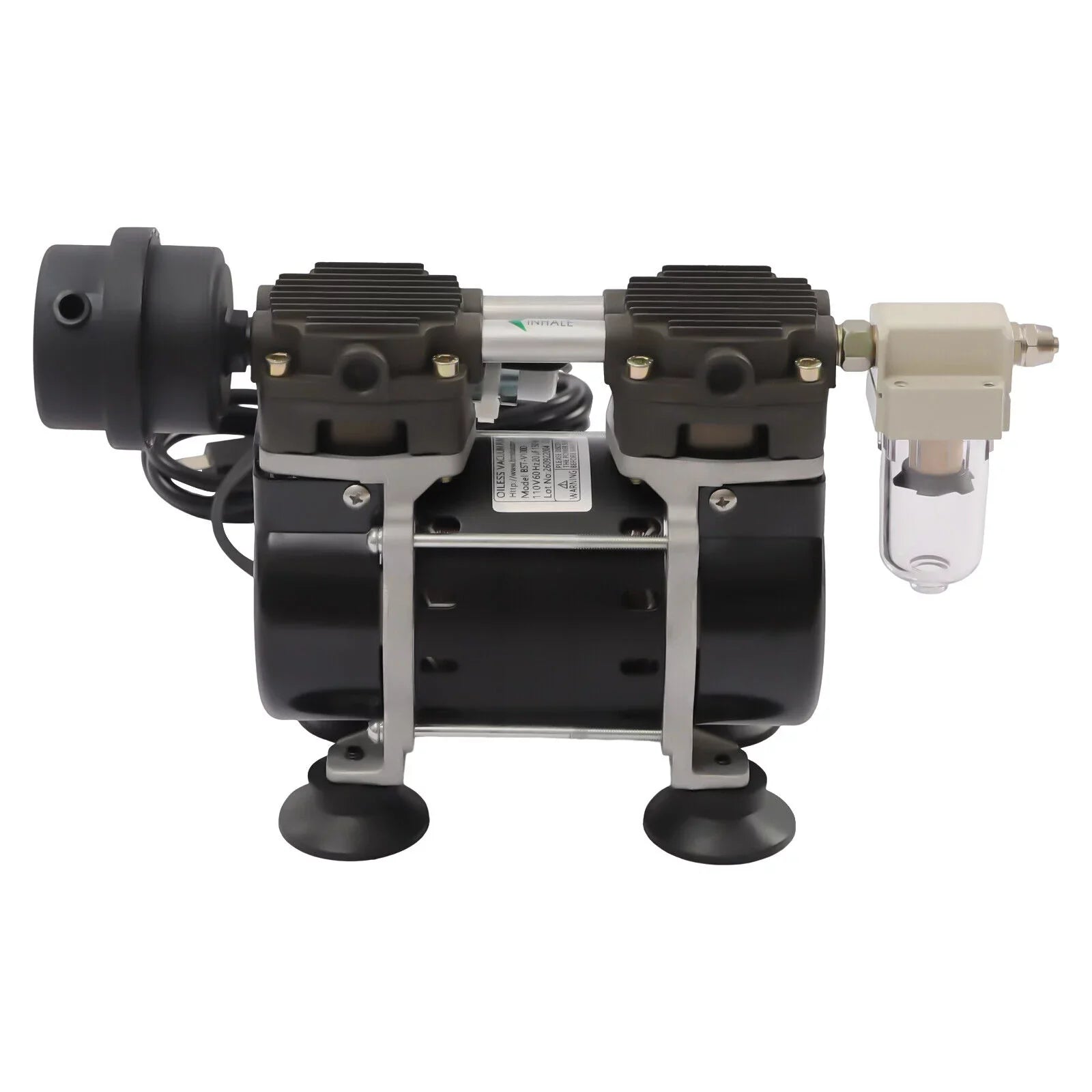 95Kpa Industrial Oilless Vacuum Pump 100W Oil Free Vacuum Pump with Air Filter