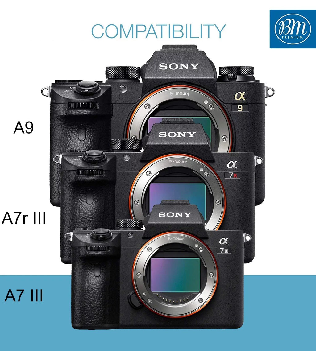 BM 2 NP-FZ100 Batteries and Dual Bay Charger for Sony a7S III, a6600, a7R IV, A7R III, A7R3, a7 III, Alpha A9, Alpha a9 II, Alpha 9R, Alpha 9S Cameras