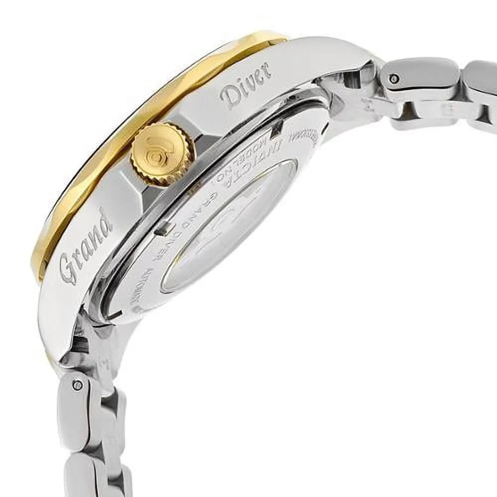 Invicta Individuals 13704 Grand Diver Automatic White Textured Face Two Tone Stainless Steel Watch