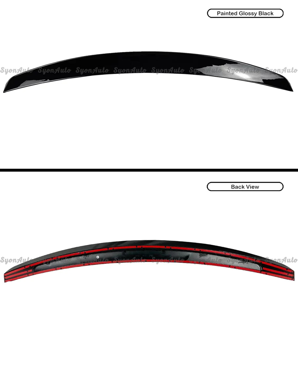 FITS 2017-2021 HONDA CIVIC HATCHBACK GLOSSY Ebony JDM V2 DUCKBILL TRUNK SPOILER LID