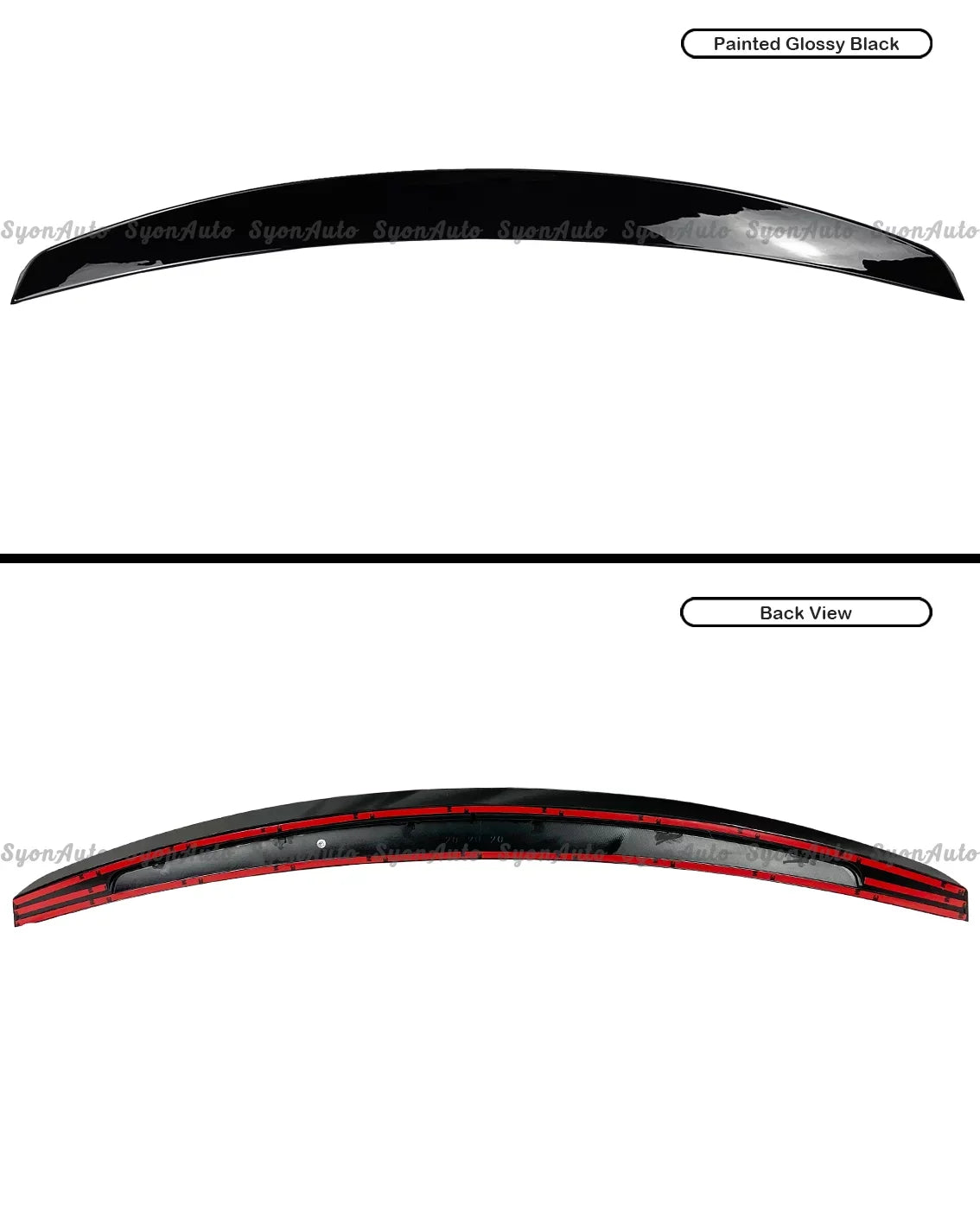 FITS 2017-2021 HONDA CIVIC HATCHBACK GLOSSY Ebony JDM V2 DUCKBILL TRUNK SPOILER LID