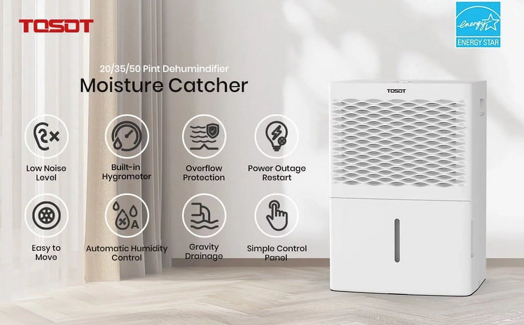 TOSOT 50 Pint 4500 Sq Ft Dehumidifier Energy Star Super Quiet (OPEN BOX) DI66