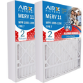 20x20x5 Air Filter MERV 11 Comparable to MPR 1000, MPR 1200 & FPR 7 Compatible with Skuttle 000-0448-003 Premium USA Made 20x20x5 Furnace Filter 2 Pack by AIRX FILTERS WICKED CLEAN AIR.