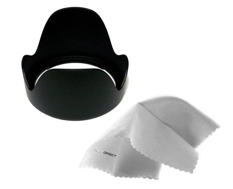 Olympus Stylus TOUGH TG-4 Pro Digital Lens Hood (Flower Design) (40.5mm) + Filter/Hood Adapter Rings + Nw Direct Microfiber Cleaning Cloth.