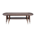 Mid-Century Modern Walnut Coffee Table with Shelf