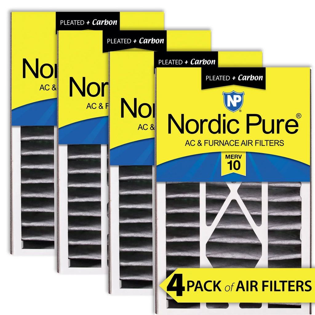 Air Bear 16x25x5 (4 7/8) AC Filter People MERV 10 Plus Carbon 4 Pack