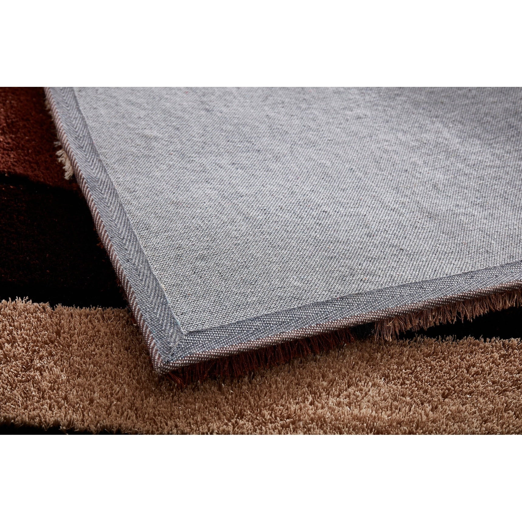 Amazing Rugs AC1024-57 5 x 7 ft. Aria Collection Soft Pile Hand Tufted Shag Area Rug in Grey & Turquoise