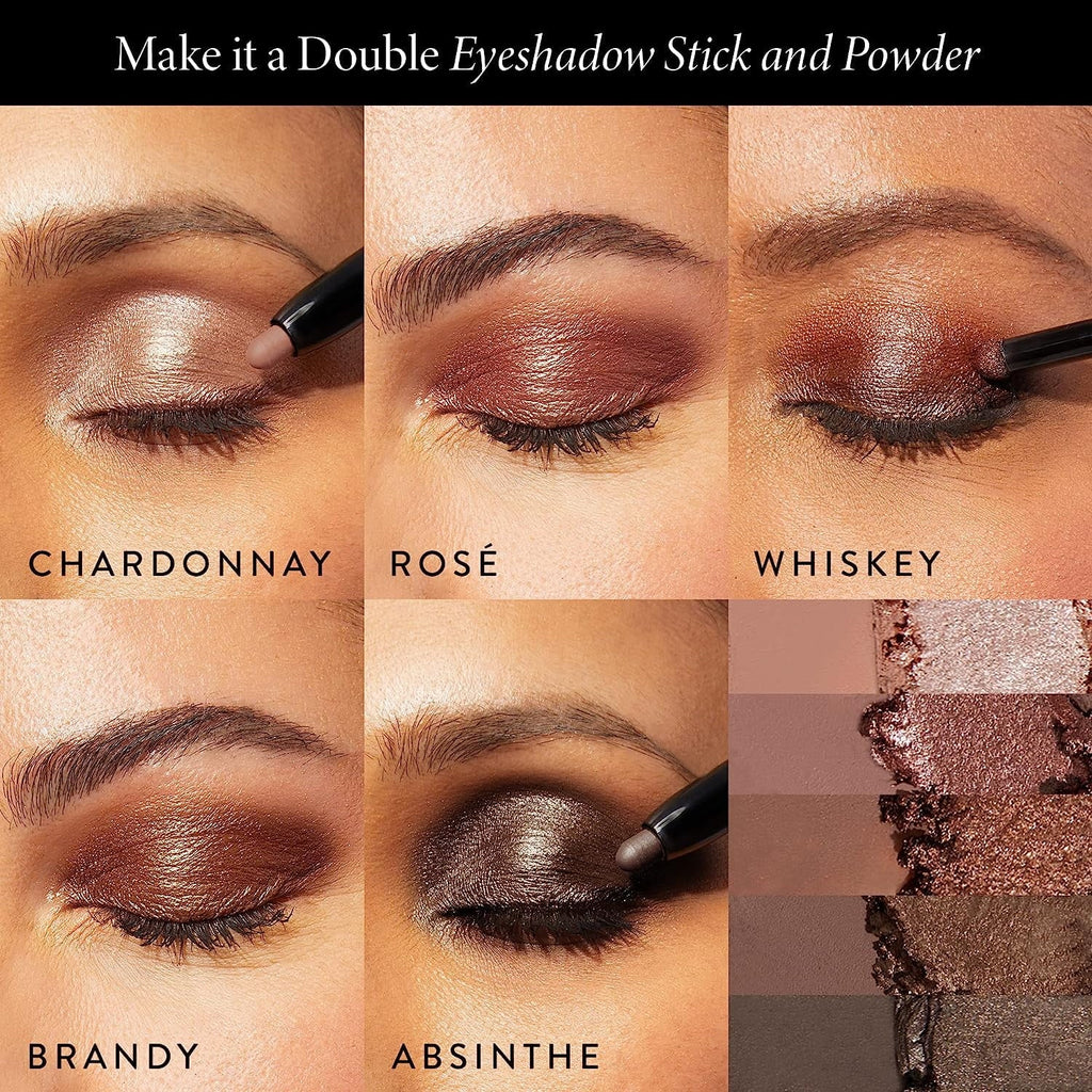 LAURA GELLER NEW YORK Make It A Double Edge Eyeshadow - Absinthe - Cream Eyeshadow Stick + Matching Powder Eyeshadow - Crease-Proof and Smudge-Proof