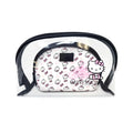 Impressions Vanity Hello Kitty 2 Pcs Nested Clutch Purses, Waterproof Travel Makeup Clutch Bag (White)