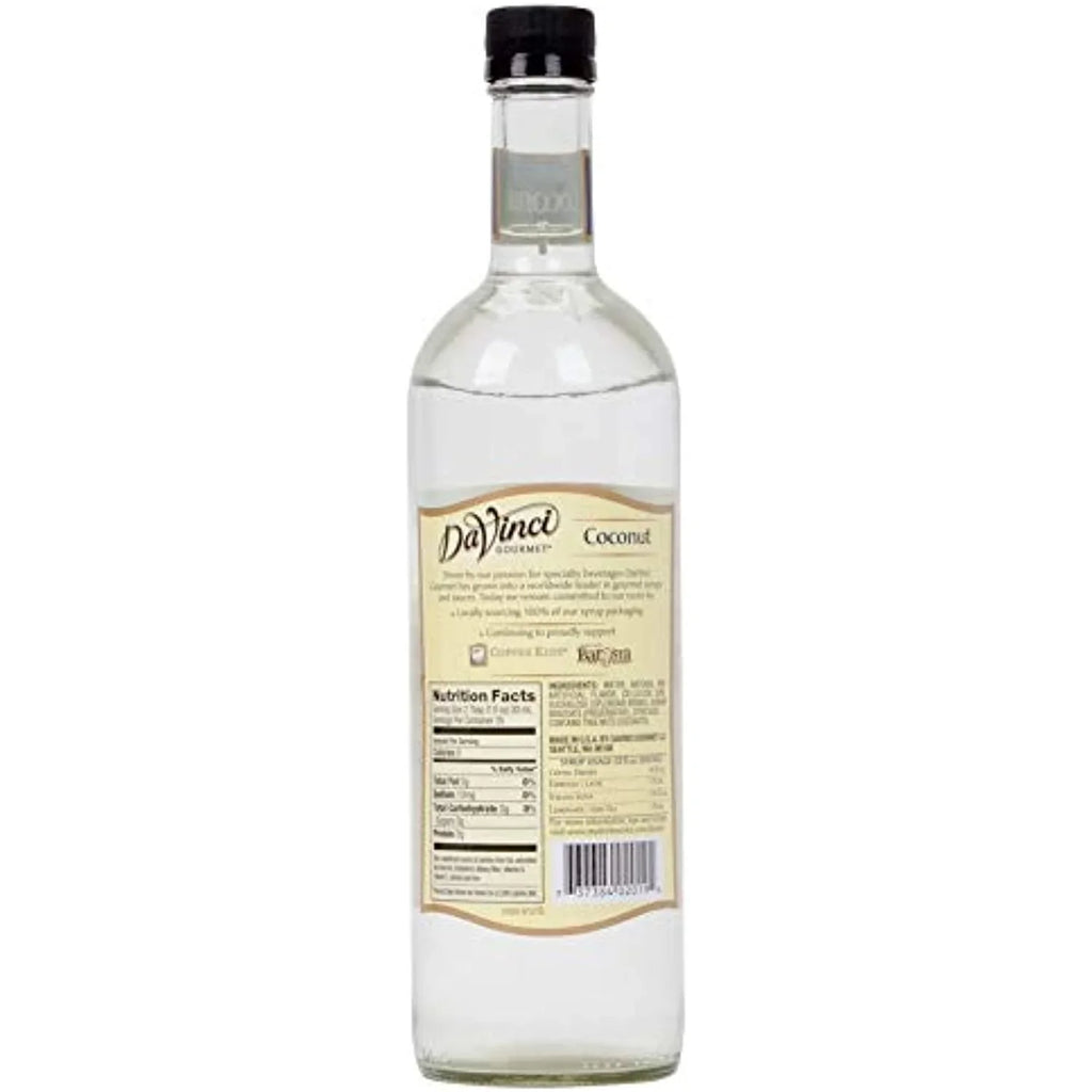 Davinci Gourmet Sugar Free Coconut Syrup, 750 Ml Plastic Bottle