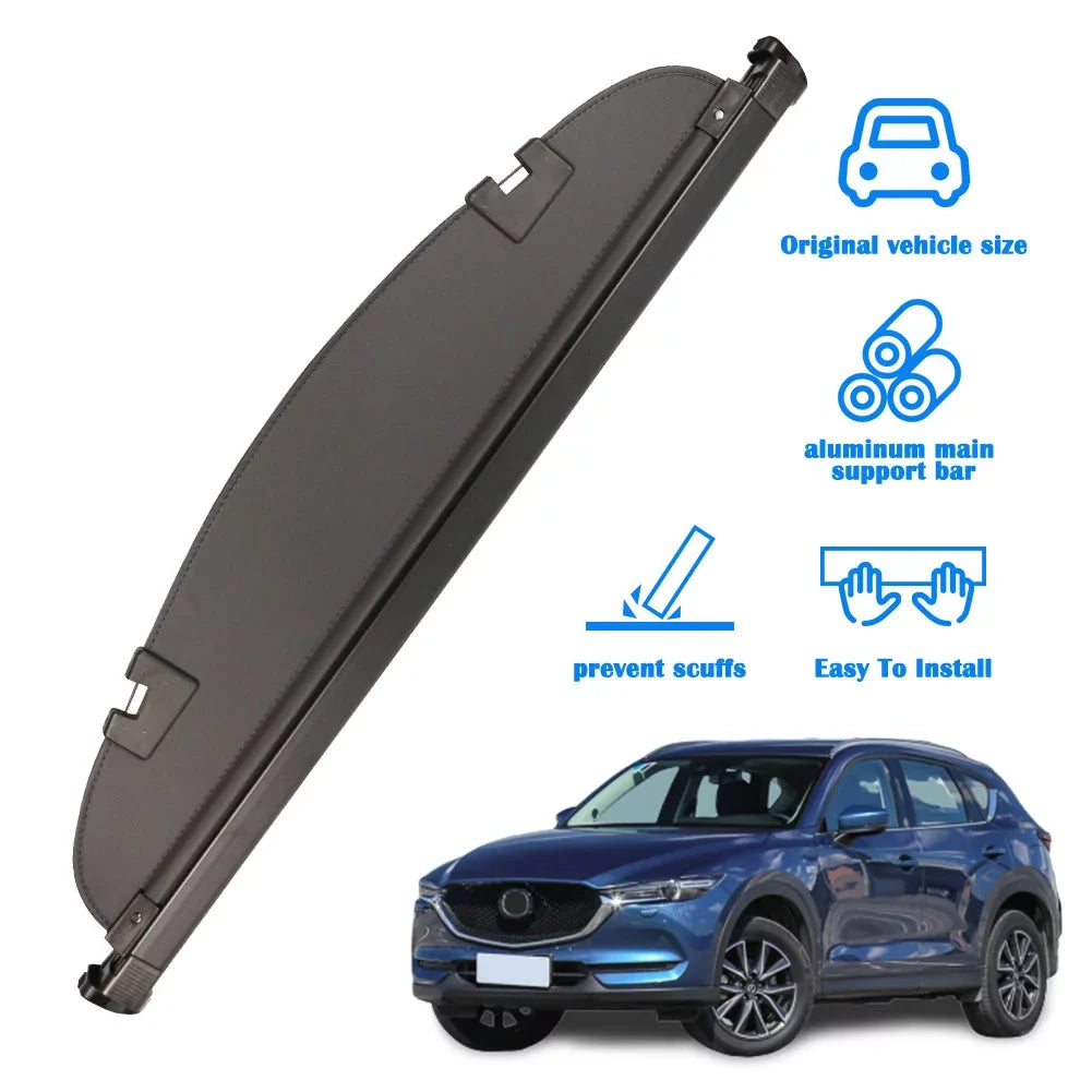 Fit Mazda CX-5 2013 2014 2015 2016 Midnight Retractable Cargo Cover for Mazda CX-5 2013-2016 SUV Accessory Rear Trunk Area Privacy Shield Shade Cover With Rebounding Plastic