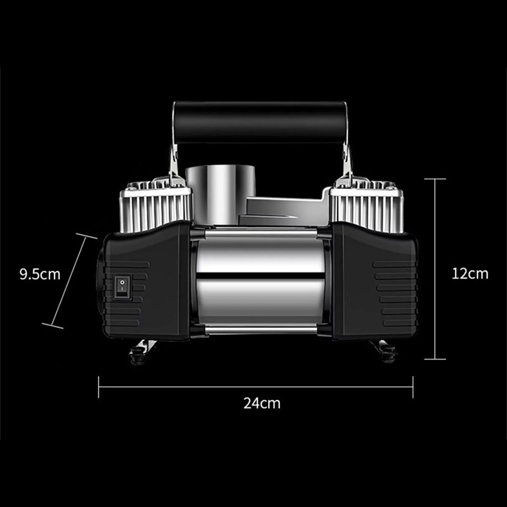 Jahy2Tech Dark Portable Air Compressor 12V Electric Pump Quick Inflation 280W Roadside Assistance