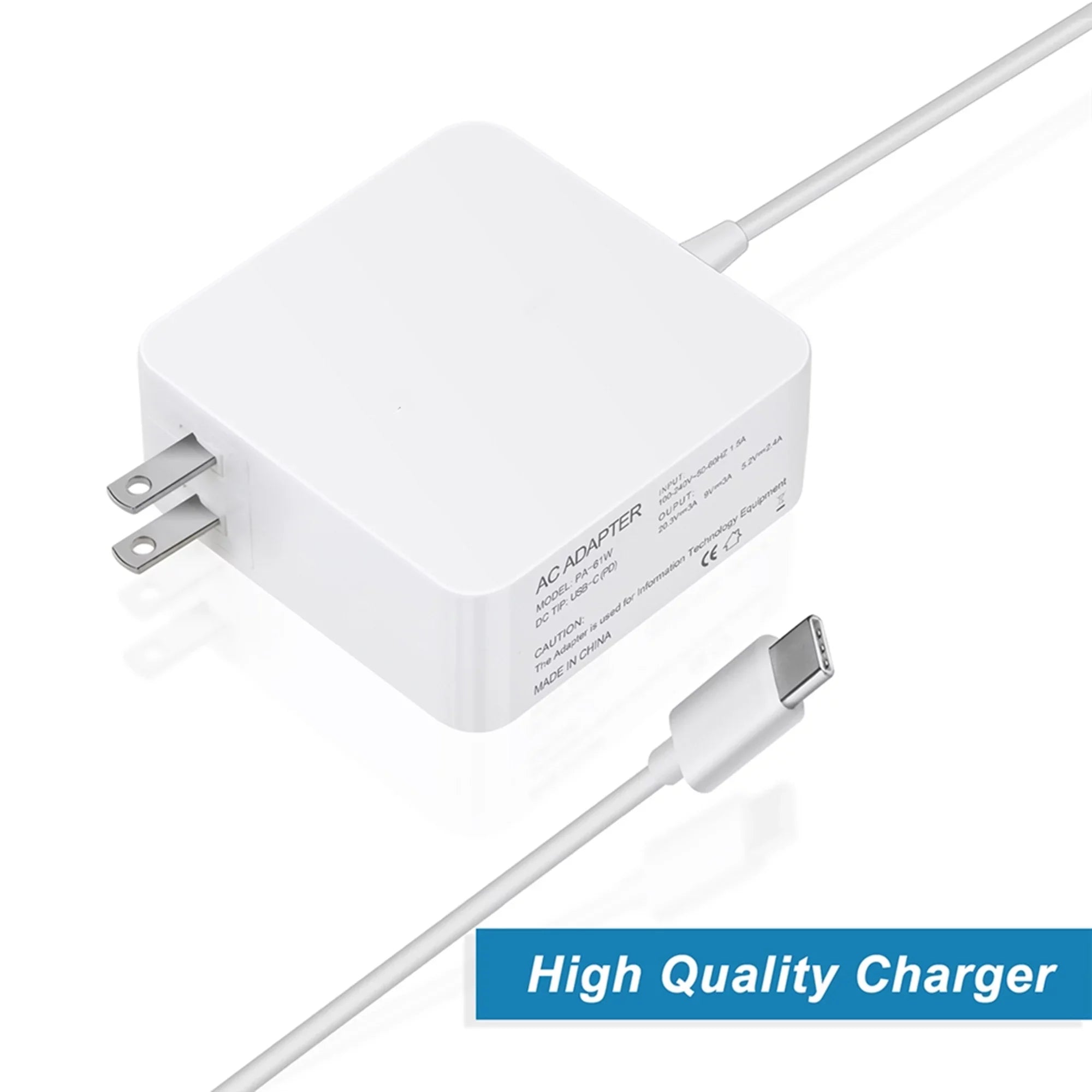 KONKIN BOO Compatible White 65W USB Type-C AC Adapter Charger Individuals for Dell XPS 13 7390 P82G003 2-in-1 Laptop PSU