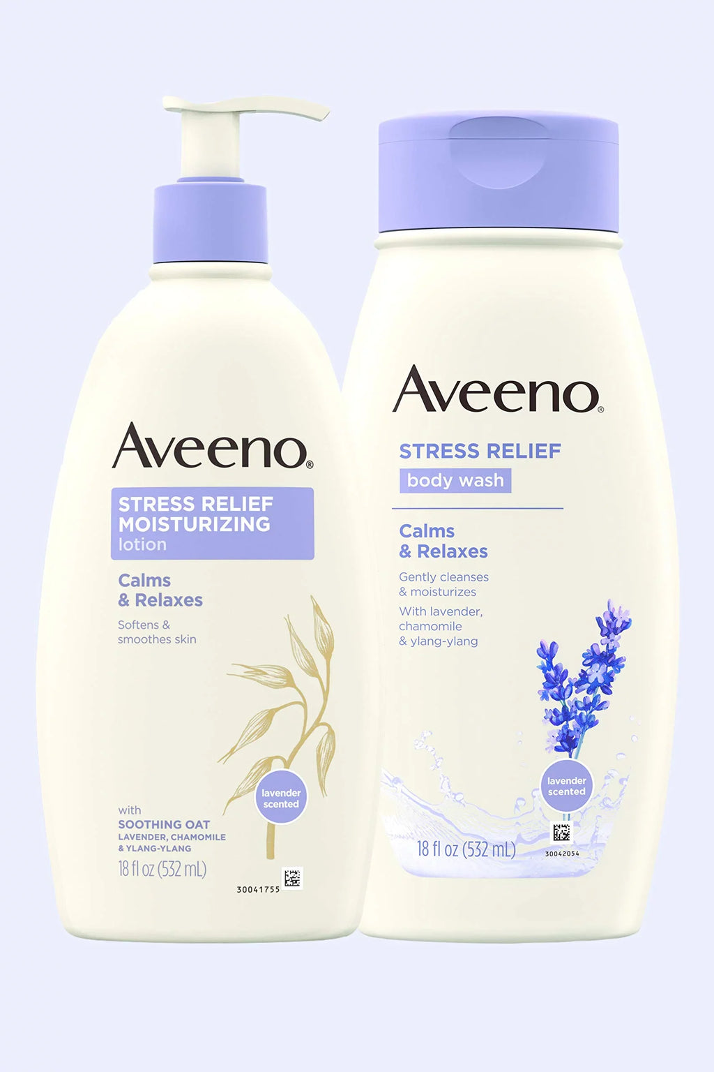 Aveeno Stress Relief Moisturizing Body Lotion With Edge Natural Oatmeal And Chamomile & Ylang-Ylang Essential Oils To Calm & Relax, 18 Fl. Oz