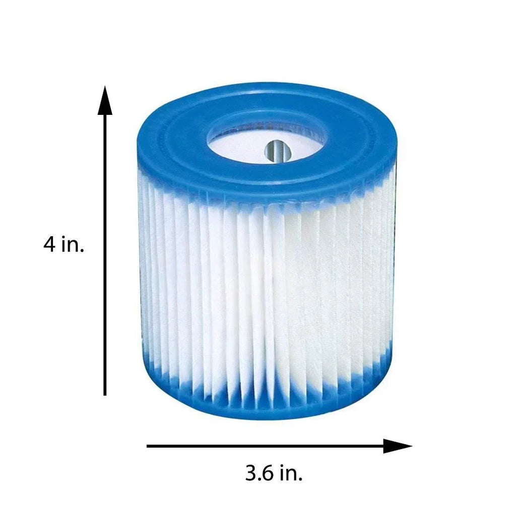 Intex 10 x 2.5 Foot Above Ground Pool, Filter Cartridge (2 Pack), and Pump