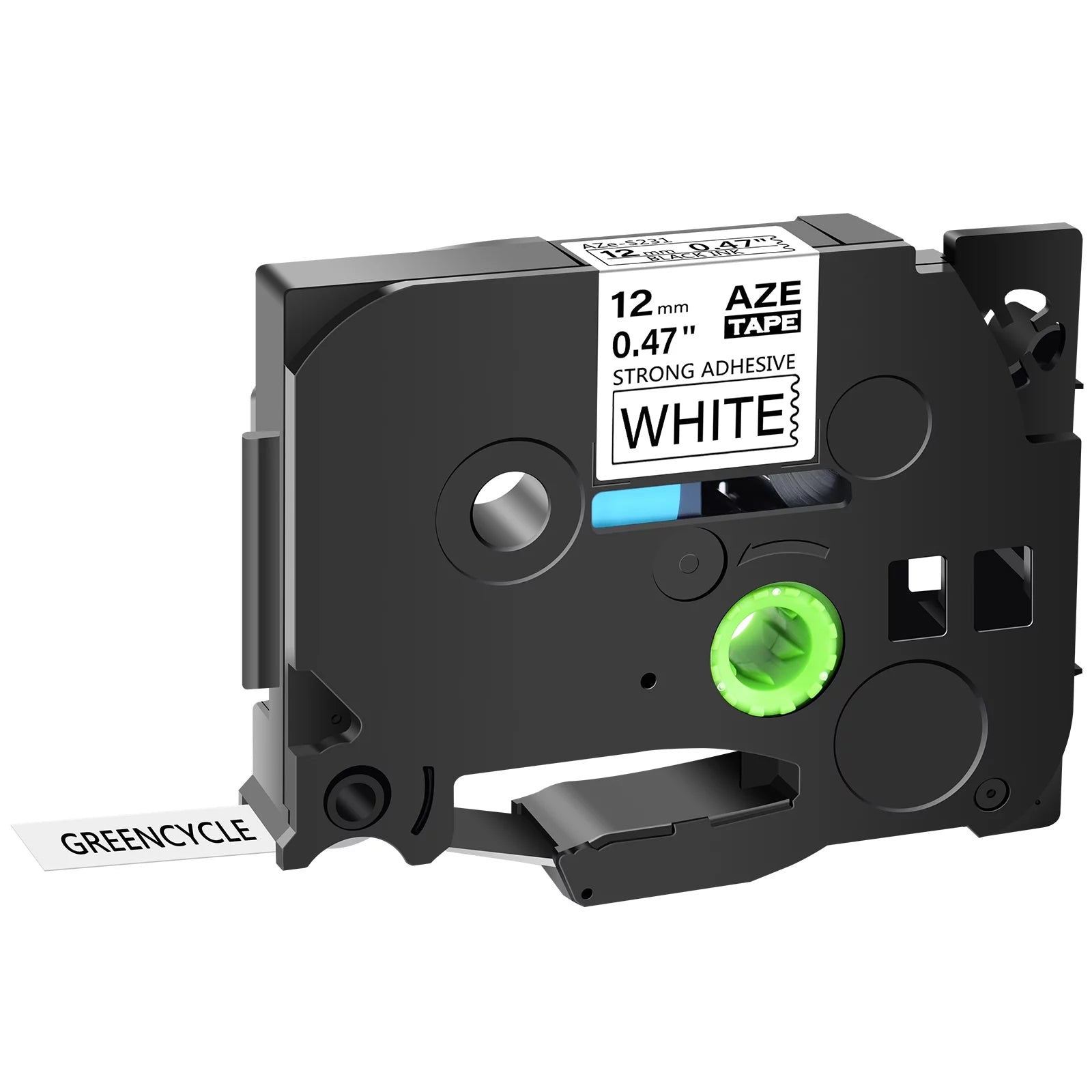 GREENCYCLE 40PK Compatible for Brother P-touch Ebony on White 12mm TZ TZe TZe-S231 TZ-S231 TZe-231 TZ-231 Extra Strength Laminated Label Tape