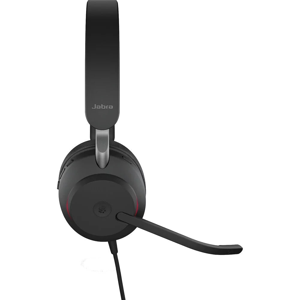 Jabra Evolve2 40 UC Wired Headphones, USB-C, Stereo, Ebony - Telework Headset for Calls and Music, Enhanced All-Day Comfort, Passive Noise Cancelling Headphones, UC-Optimized with USB-C - (Open Box)