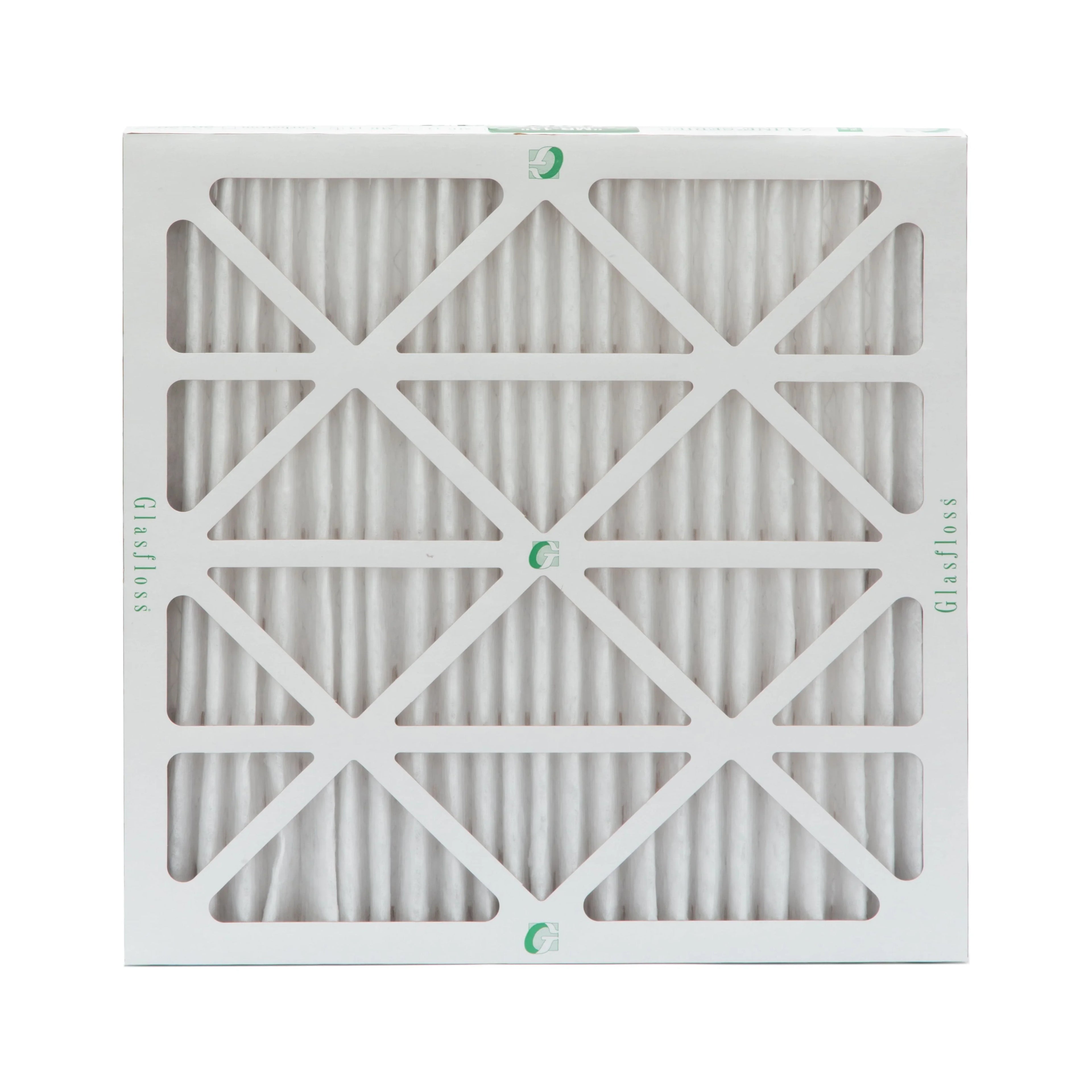 12 Pack of 24x24x2 MERV 13 Pleated 2" Inch Air Filters by Glasfloss. Actual Size: 23-3/8 x 23-3/8 x 1-3/4