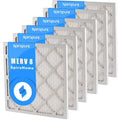 SpiroPure 16X18X1 MERV 8 Pleated Air Filters - Made in USA (6 Pack)